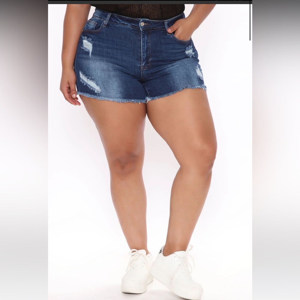 STRETCH CUT OFF denim shorts